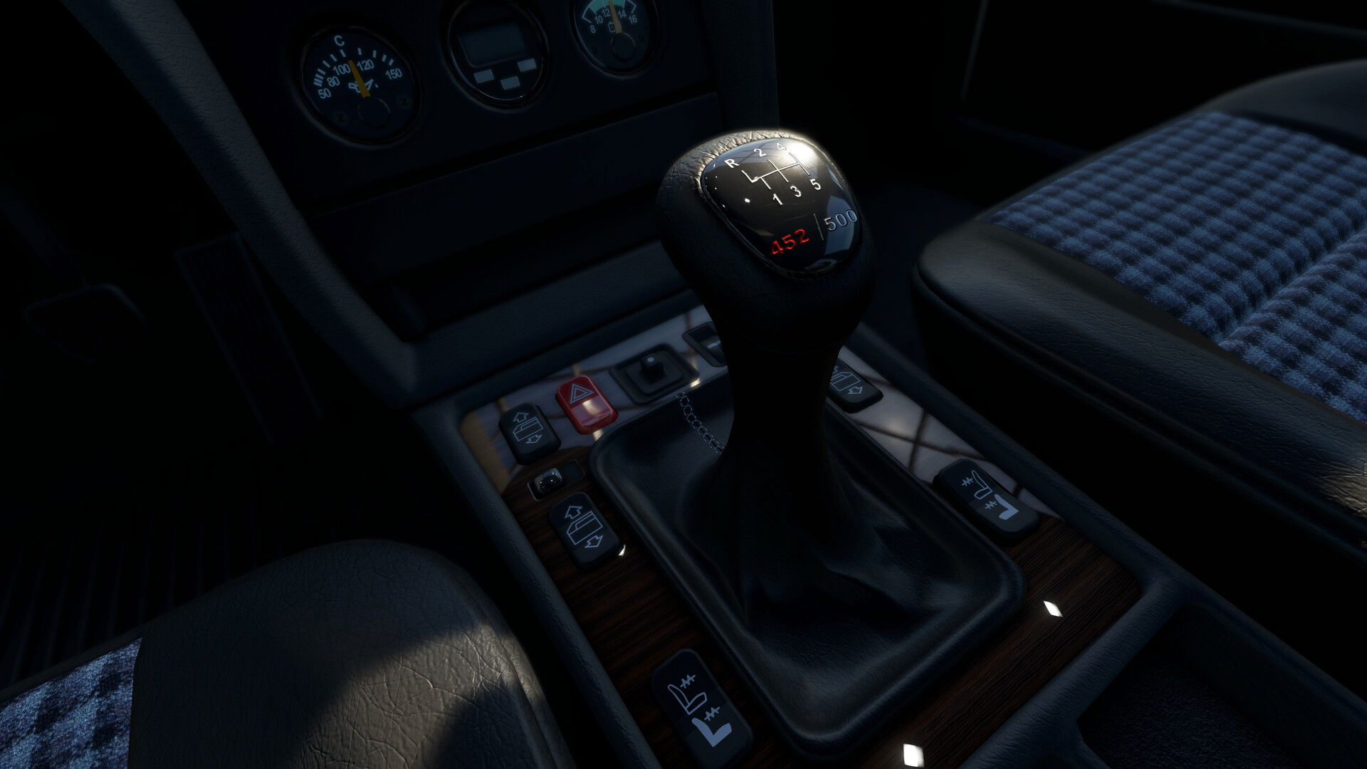 Intérieur de Mercedes 190e 2.5-16 EVO II dans Assetto Corsa Evo