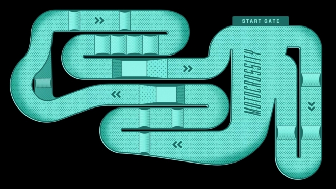 Le circuit de la motocrossité a été conçu par des coureurs professionnels. Le circuit de la motocrossité a été conçu par des coureurs professionnels.