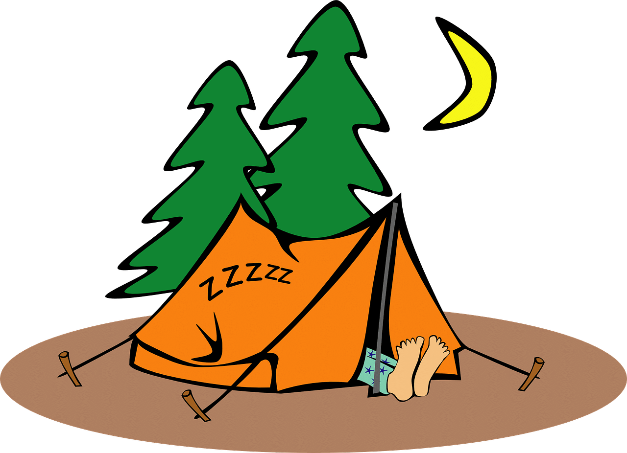 dormir dans une tente en pleine nature