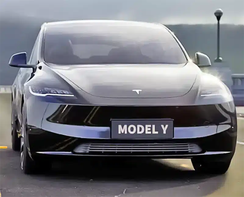 Une Tesla Model Y grise