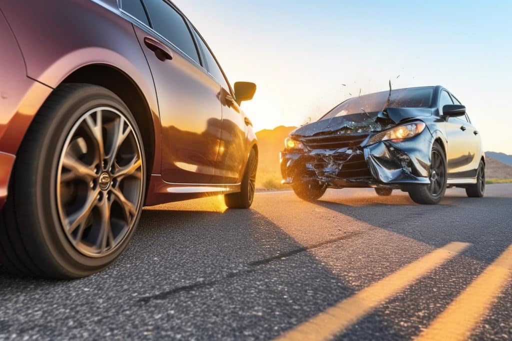 Des voitures accidentées assurées