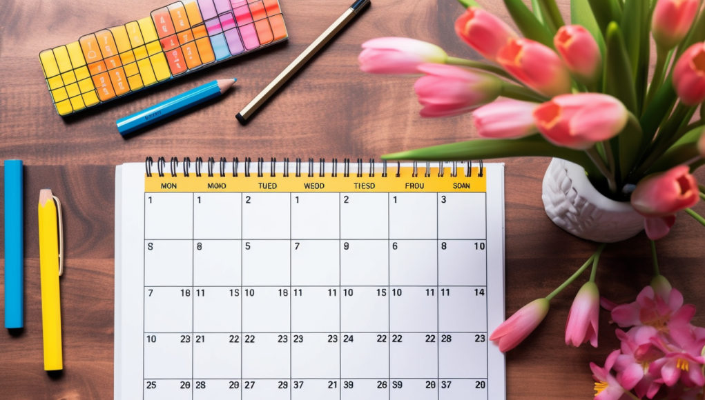 all-images-calendar-flowers-table Un calendrier sur la table