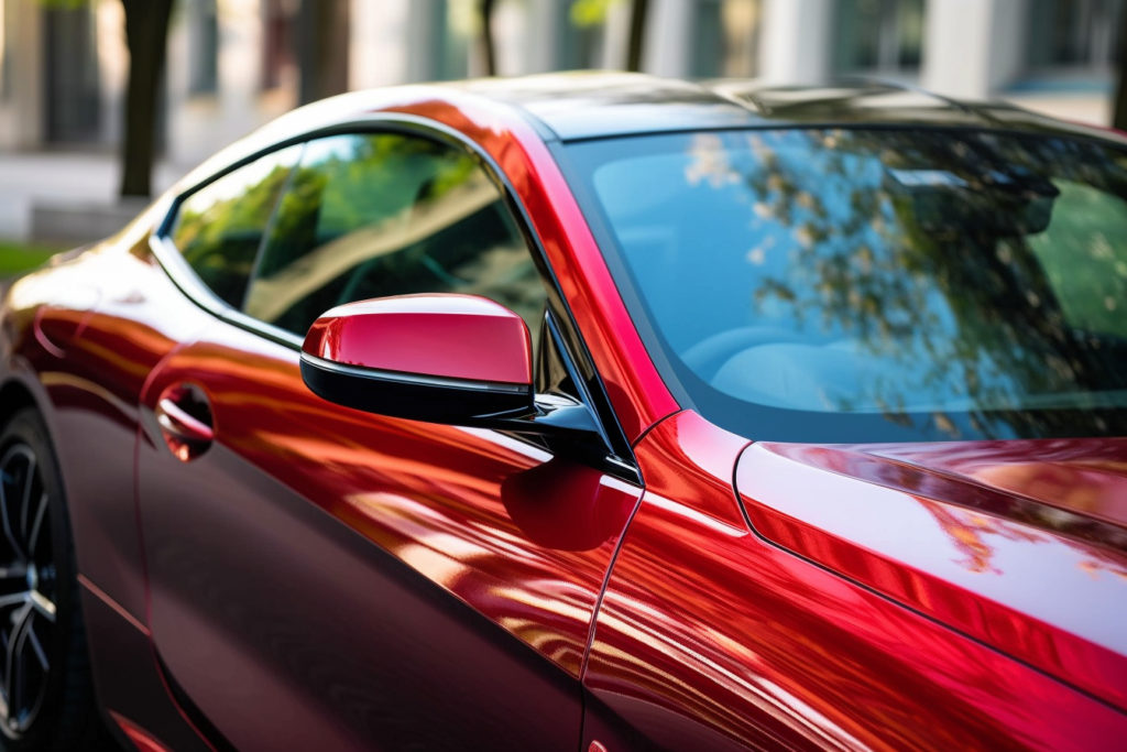 Une Tesla rouge