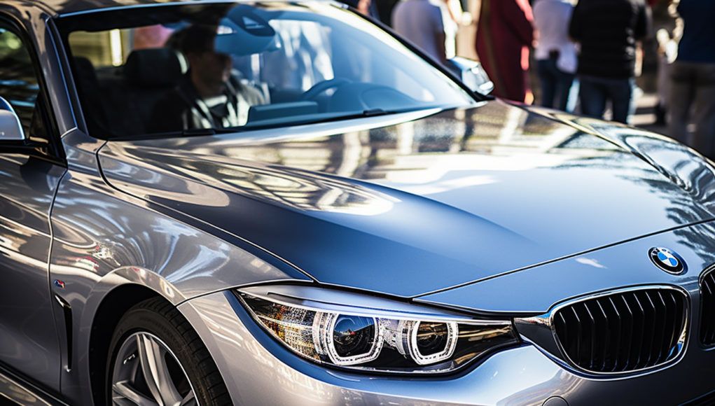 Une BMW grise