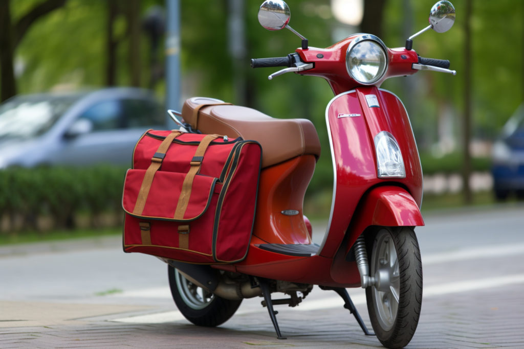 Une Vespa rouge