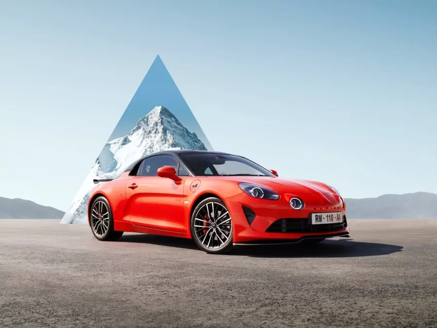 Une Alpine rouge