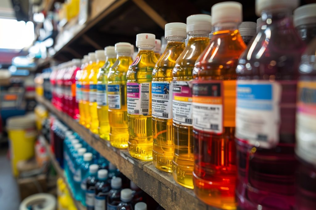 Des liquides de refroidissement en bouteille