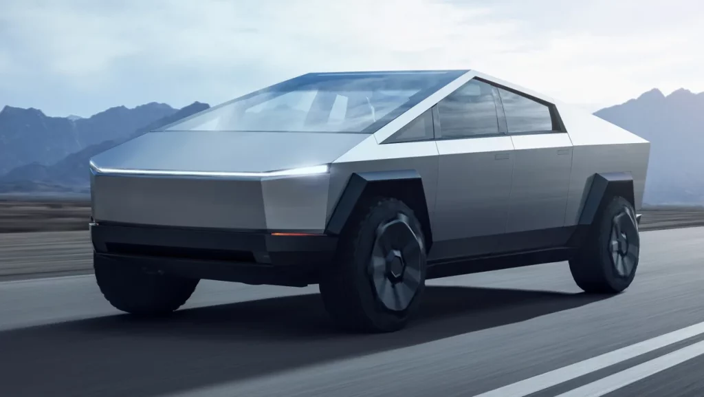 Une Tesla Cybertruck grise