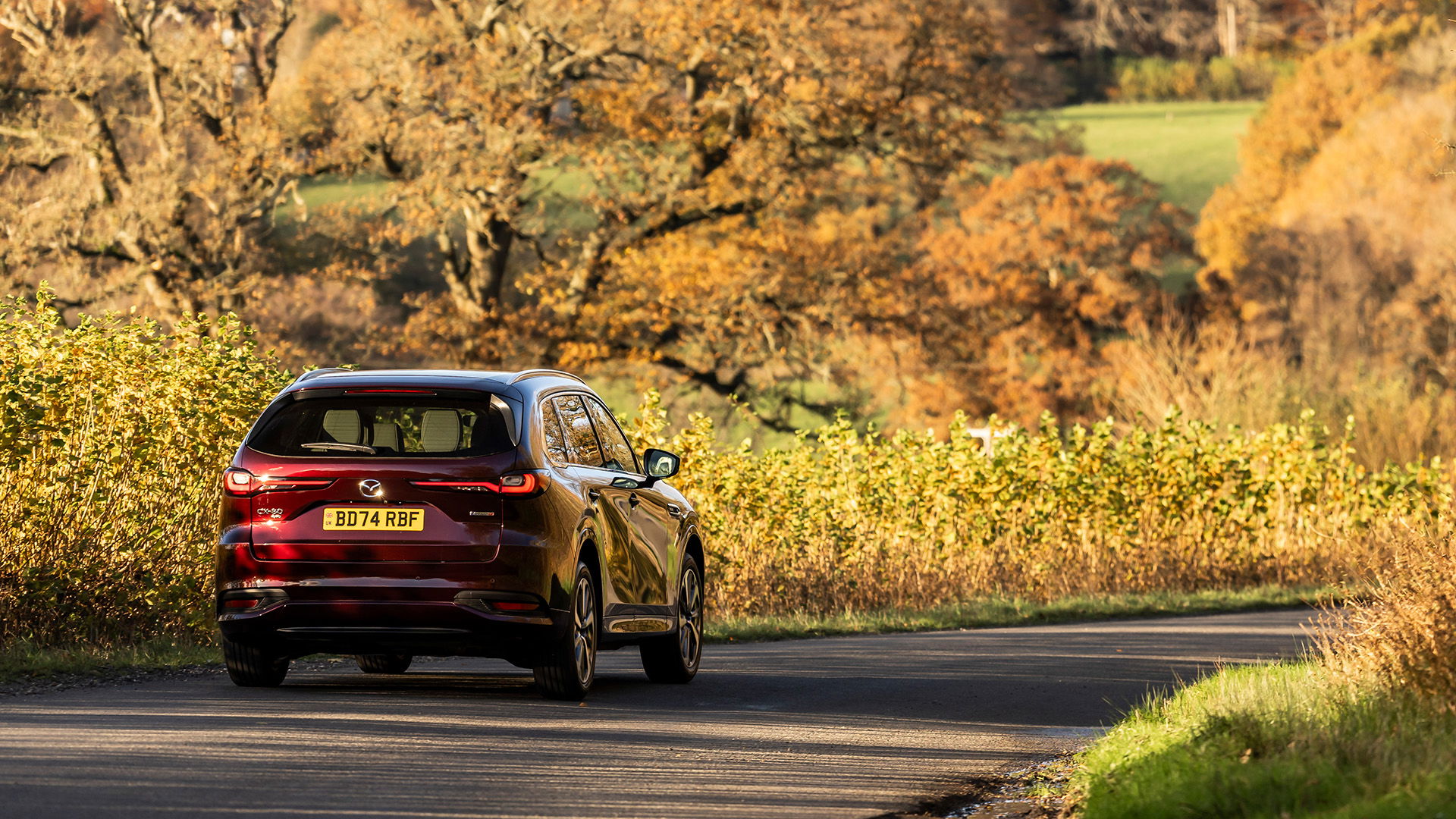 Mazda CX-80, rouge artisanal, arrière