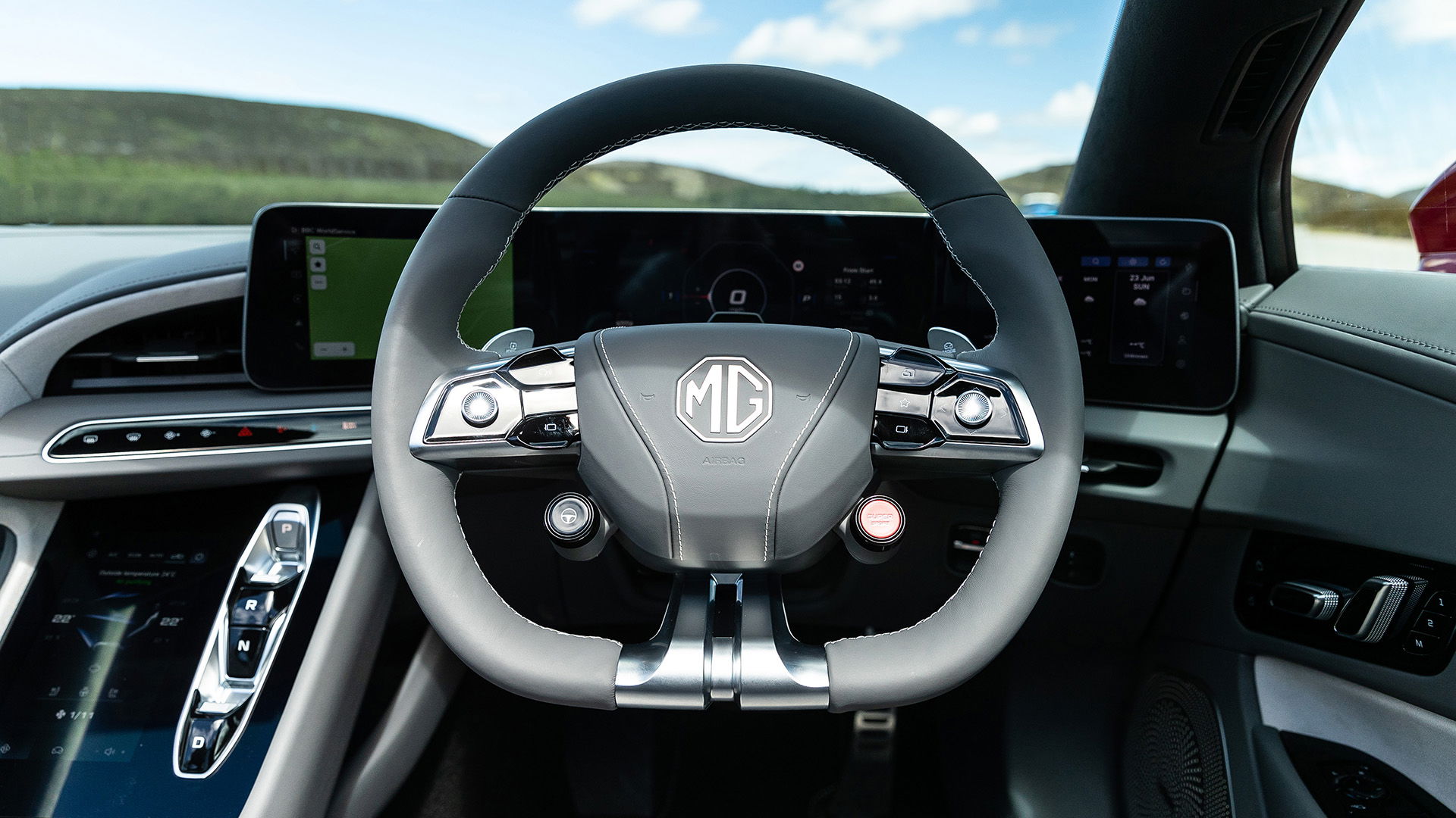 Mg Cyberster, vue du conducteur