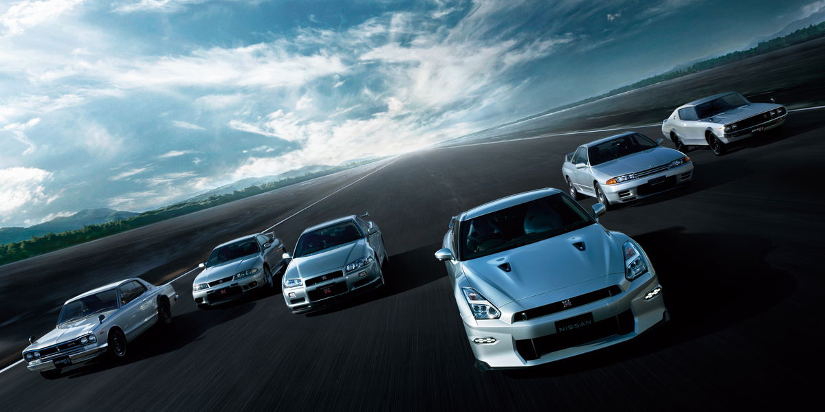 2025My Nissan GT-R avec des prédécesseurs
