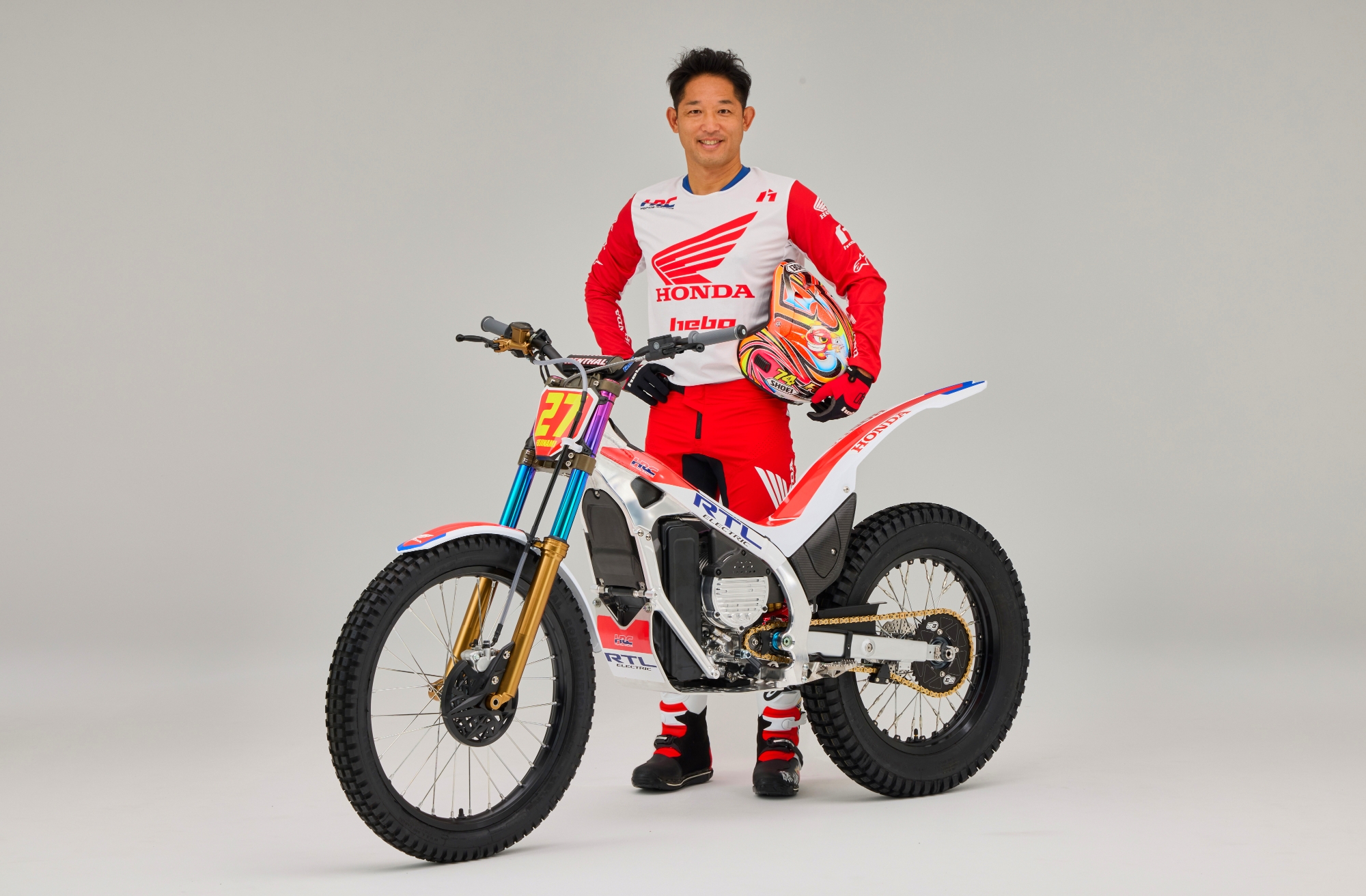 Takahisa Fujinami et la Honda RTL Electric. Takahisa Fujinami et la Honda RTL Electric.