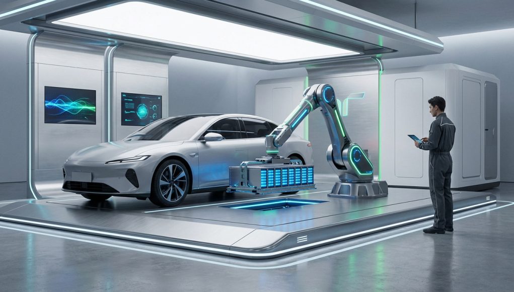 automated-ev-battery-swap-station-with-robotic-arm