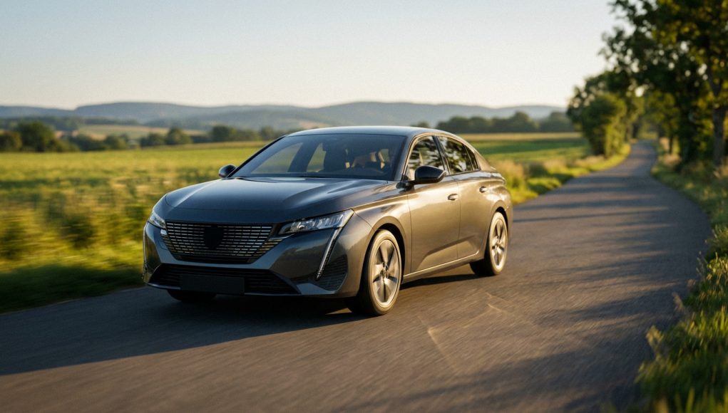 sleek-european-sedan-on-rural-road-golden-hour