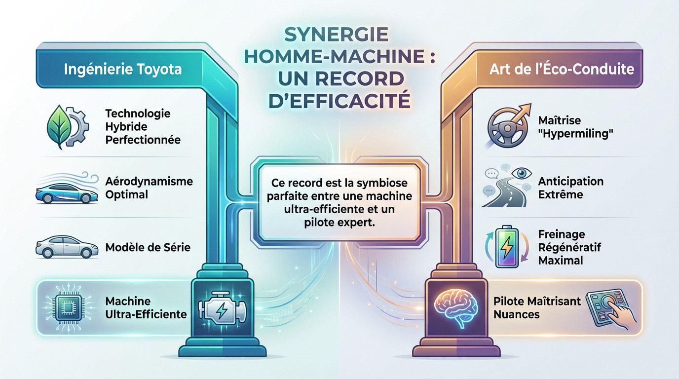 Toyota Prius record consommation synergie ingénierie et éco-conduite