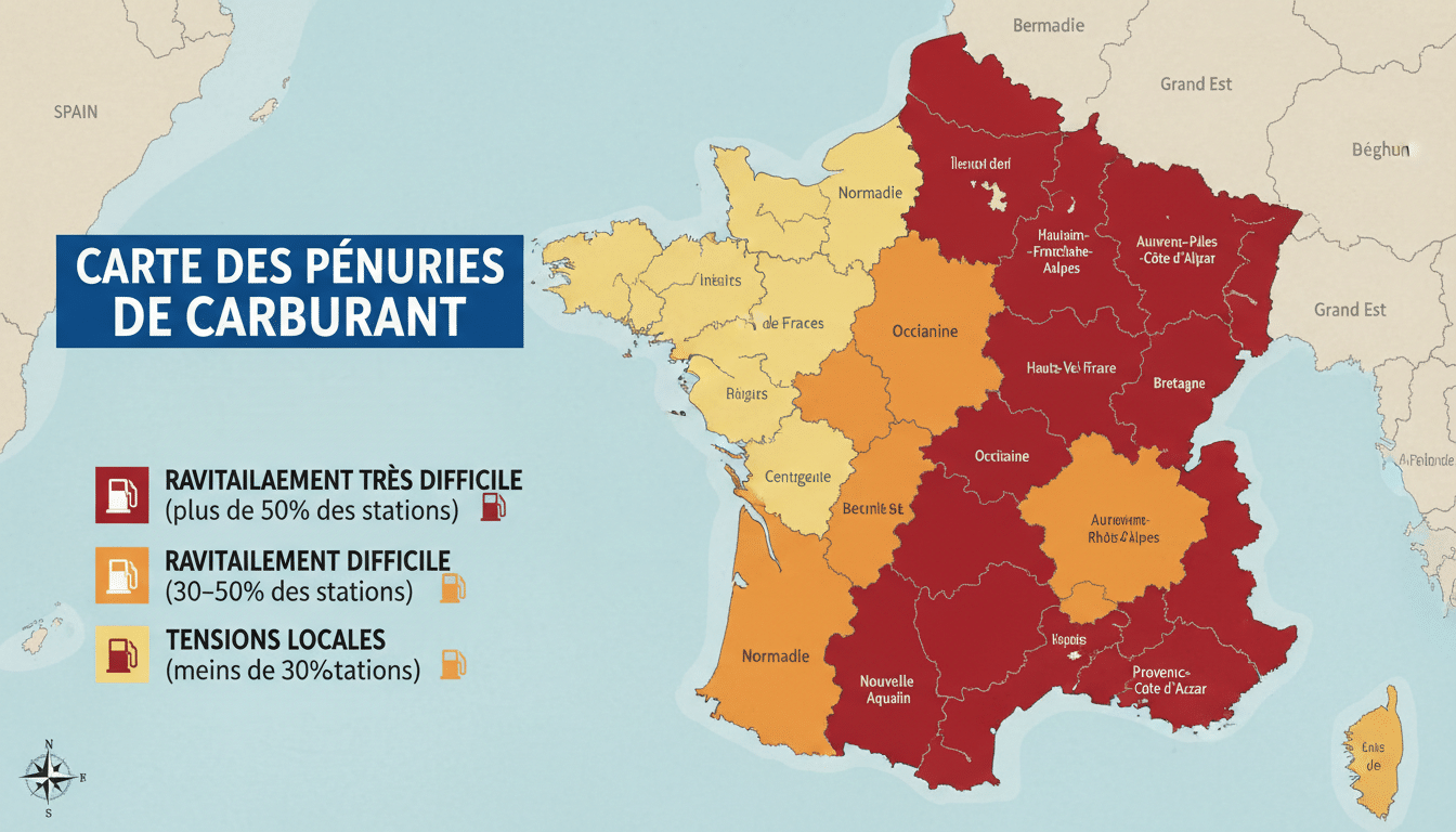 découvrez l'alerte carburant avec une rupture de stock massive provoquant une panique sur l’autoroute. informez-vous sur la situation actuelle et les conseils pour vos déplacements.