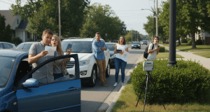 Automobilistes désemparés par des contraventions reçues plusieurs mois après les faits à cause des radars mobiles cachés automobilistes déconcertés par la réception tardive de contraventions causée par des radars mobiles dissimulés, plusieurs mois après les infractions.