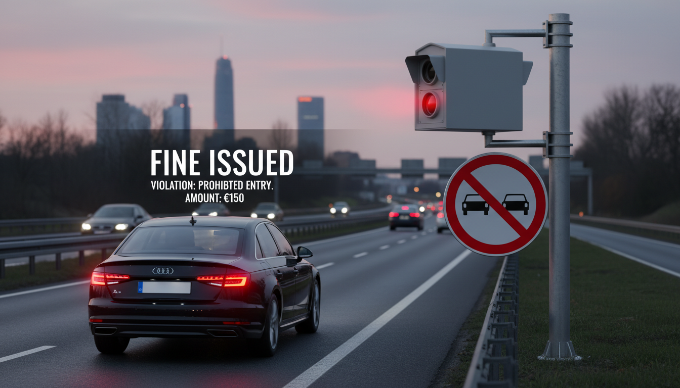 découvrez pourquoi les automobilistes en europe doivent absolument respecter ce panneau avec un point rouge sous peine d'une amende lourde.