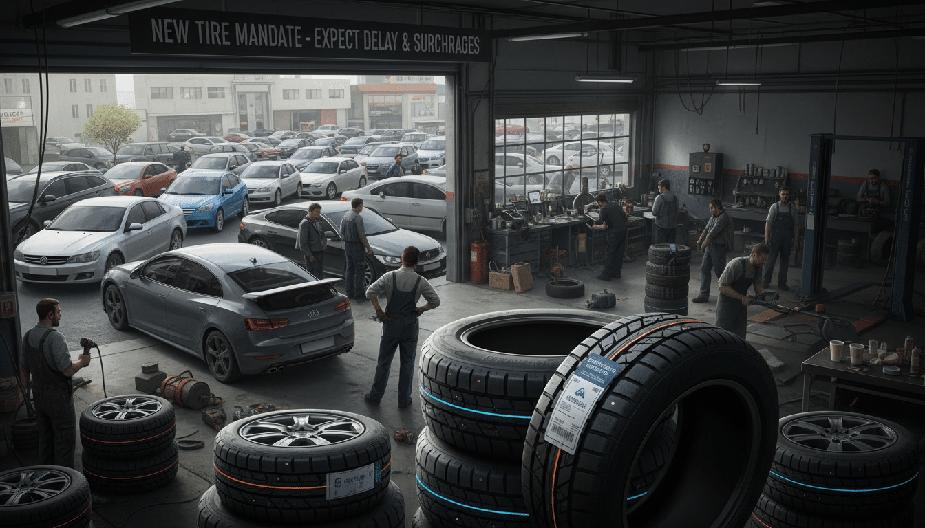 en 2025, une nouvelle norme rendra obligatoire le changement des pneus pour les automobilistes, engendrant des coûts élevés et une surcharge dans les garages.