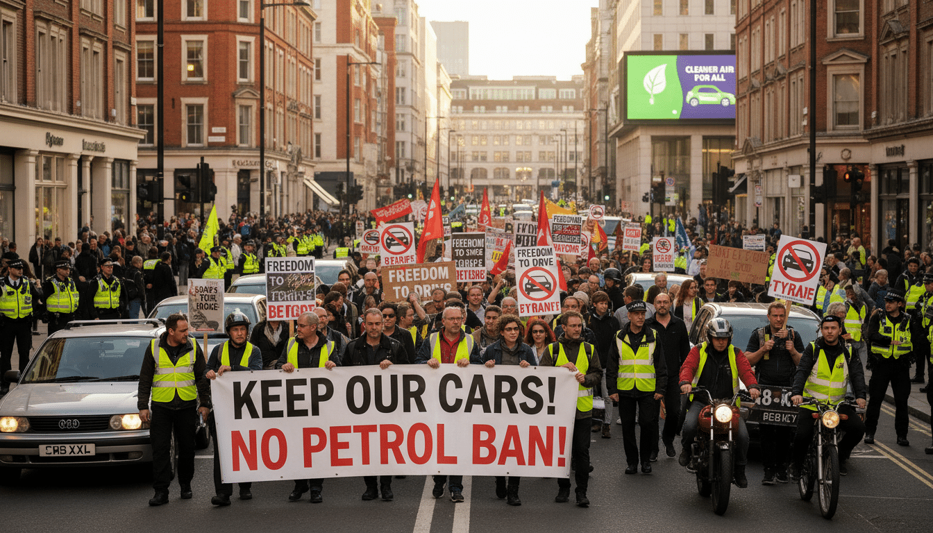 le gouvernement propose d'interdire les voitures à essence en ville dès 2030, une décision qui suscite des débats et des contestations parmi les automobilistes.