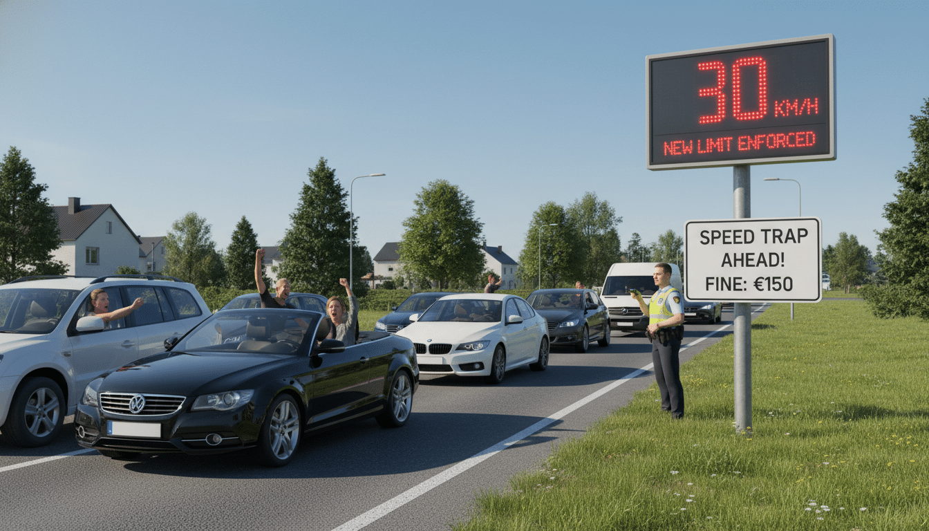 des automobilistes expriment leur colère face à la baisse soudaine de la vitesse de déclenchement d'un radar, qu'ils perçoivent comme une mesure injuste et un racket organisé.