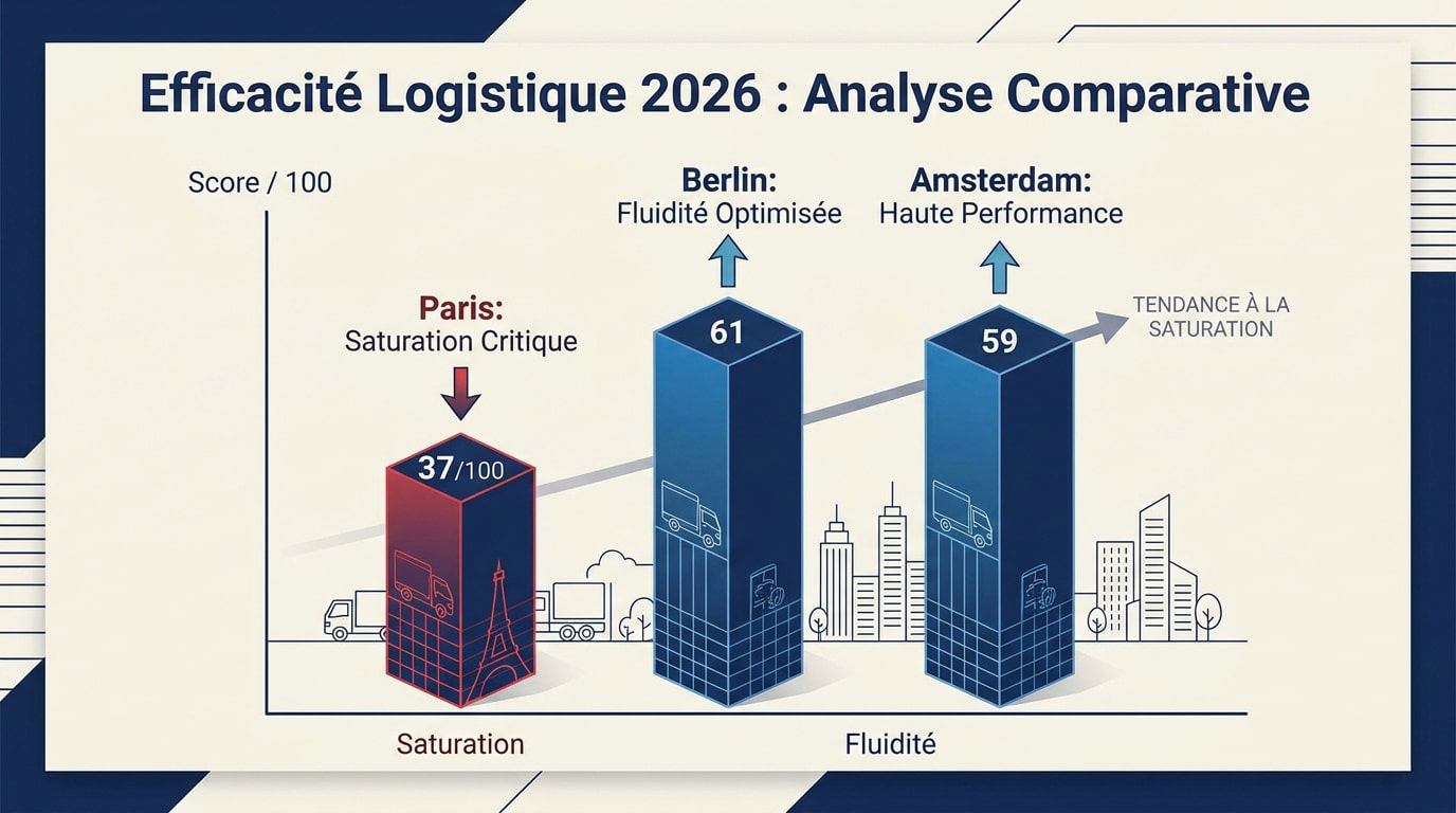 Efficacité logistique 2026 : Paris face à Berlin et Amsterdam