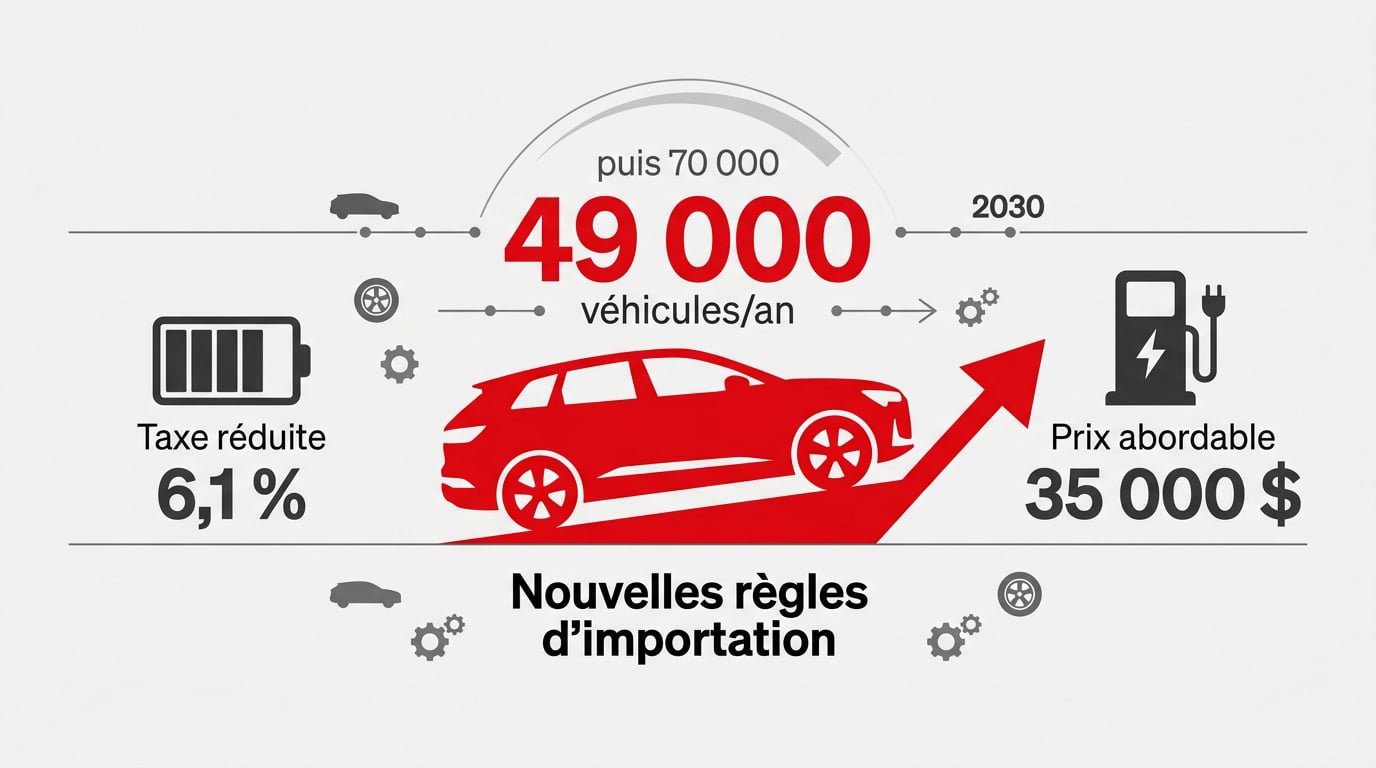 Véhicule électrique chinois en cours d'importation au Canada