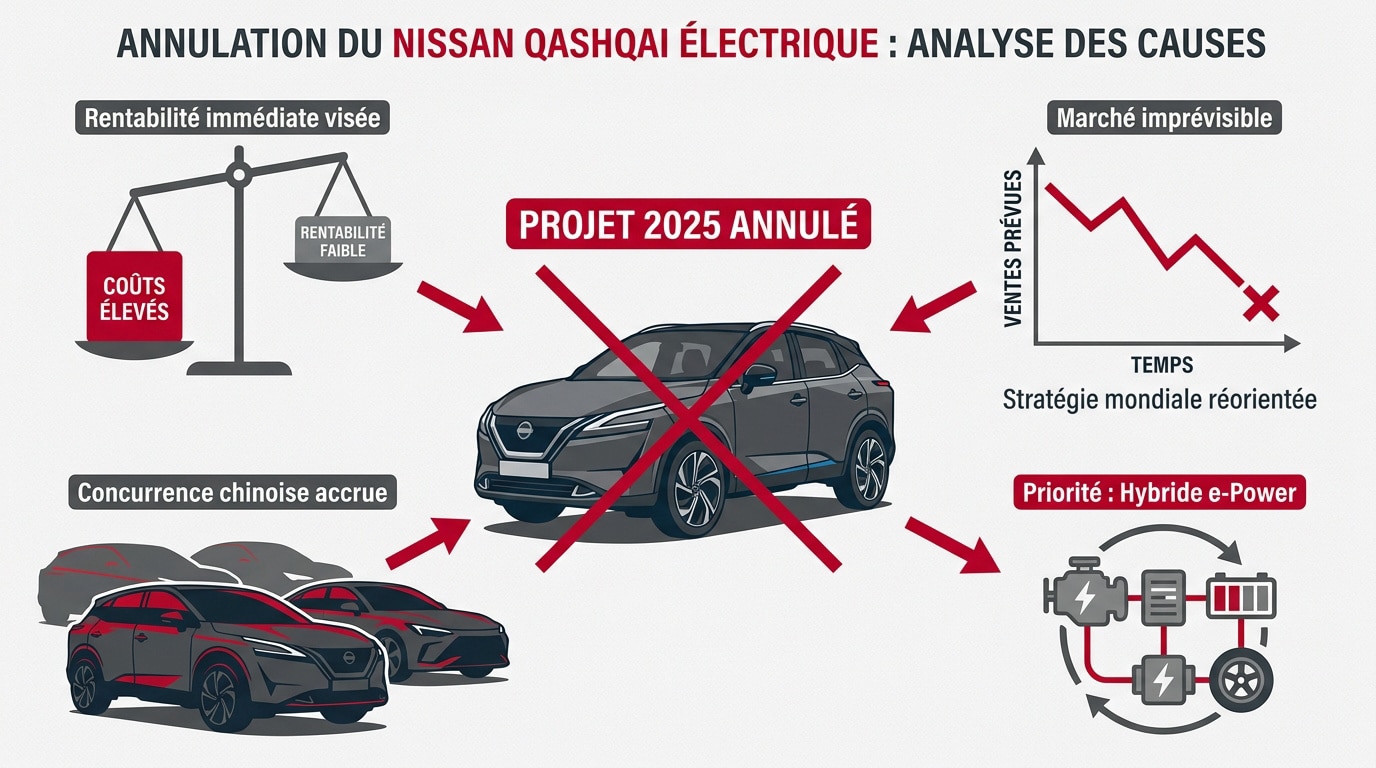 Analyse de l'annulation du Nissan Qashqai électrique et restructuration de la gamme