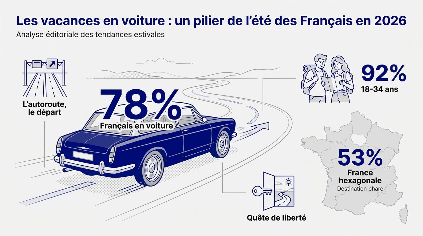 Départ en vacances d'été en voiture