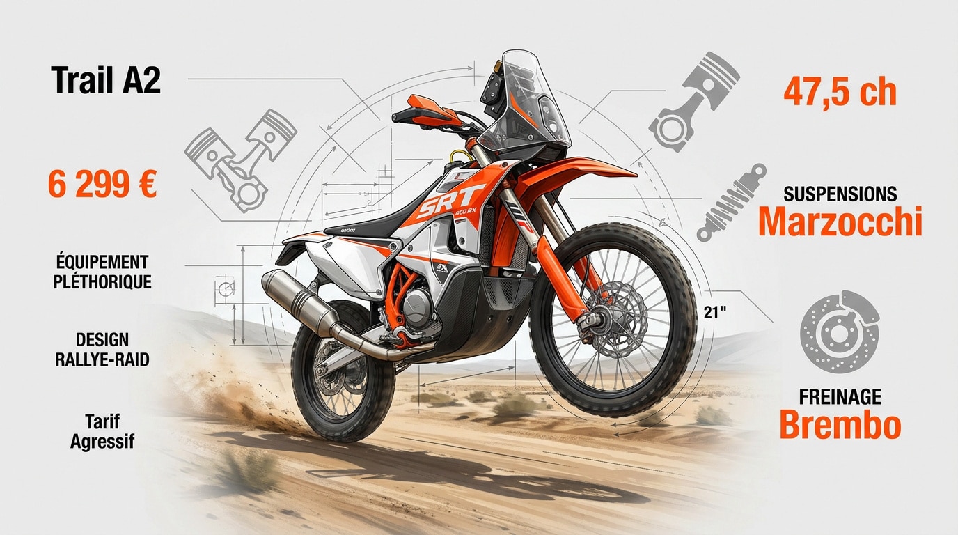 Moto QJ Motor SRT 450 RX trail A2