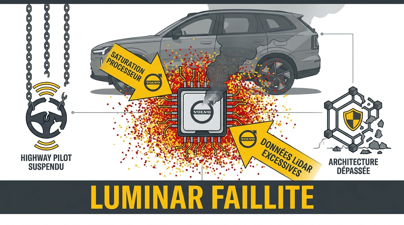Volvo EX90 électrique avec capteur LiDAR sur le toit