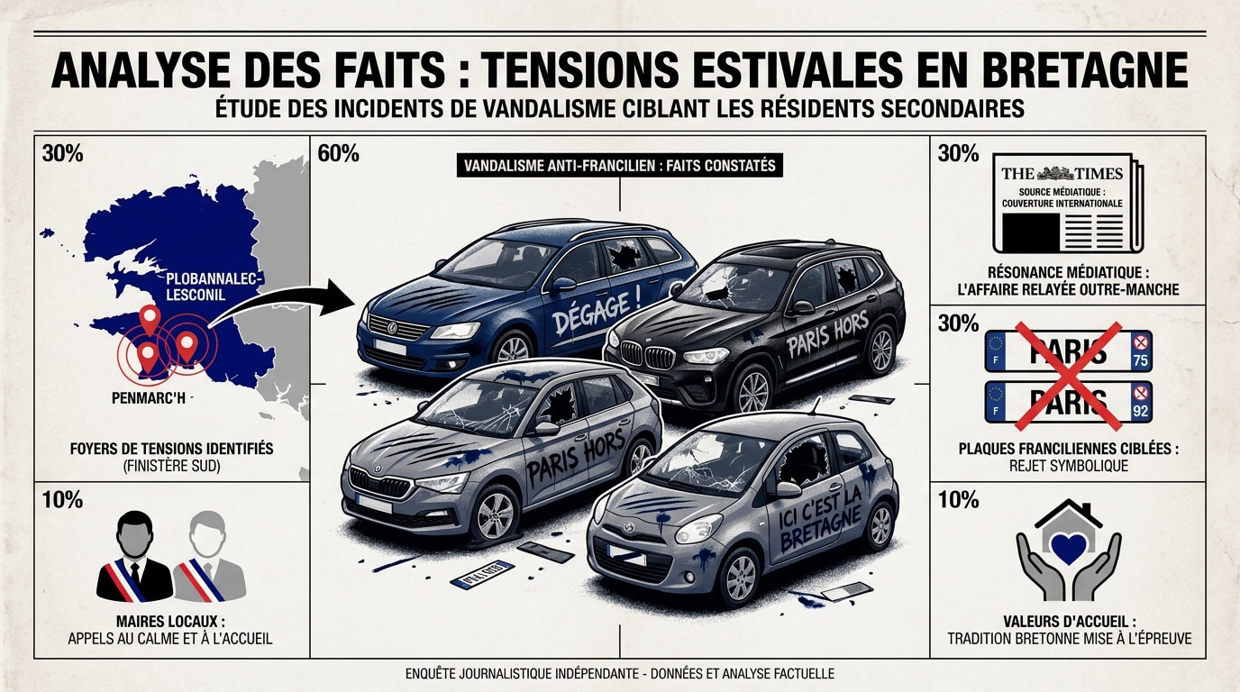 Analyse des tensions liées au vandalisme automobile en Bretagne sud