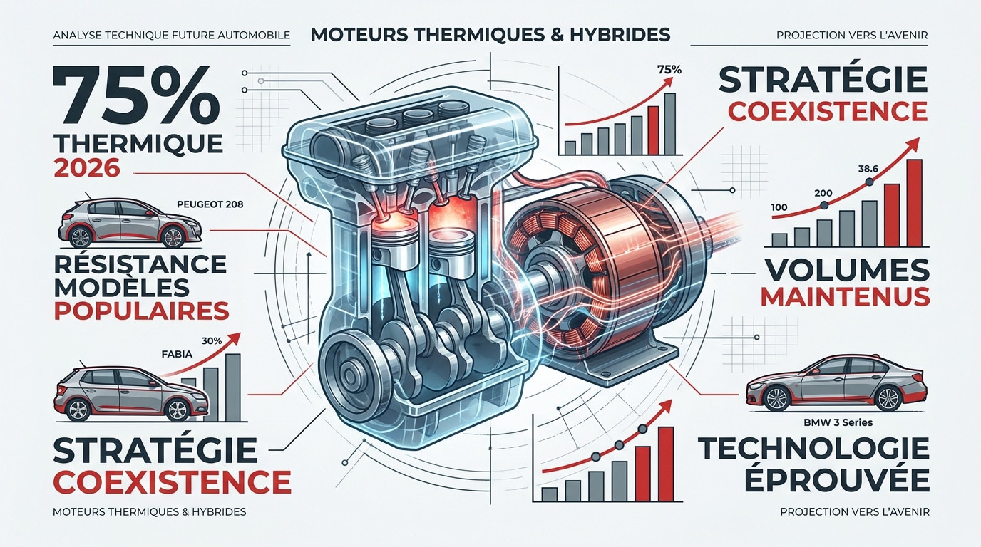 Analyse des parts de marché des moteurs thermiques et hybrides en 2026