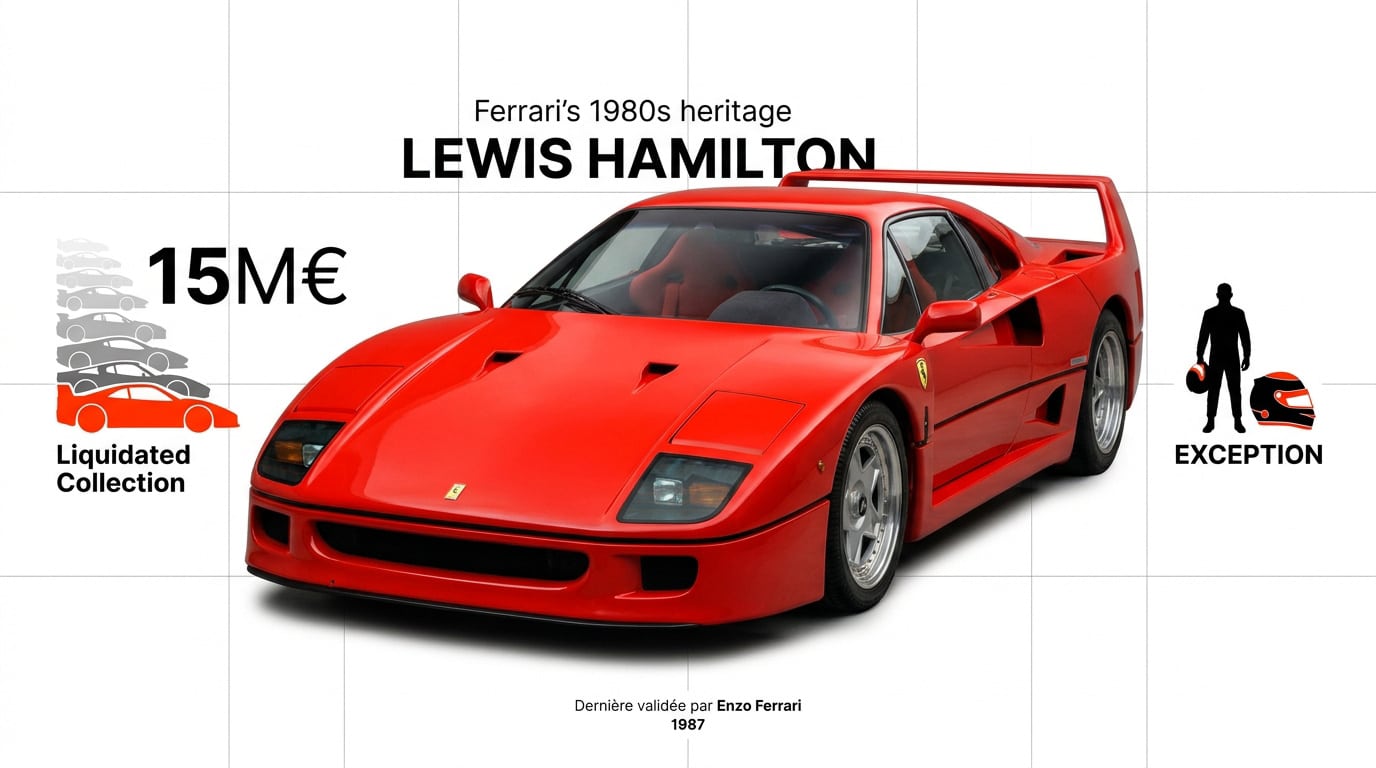 Lewis Hamilton et sa Ferrari F40 restaurée à Maranello