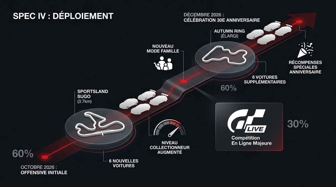 Calendrier de la mise à jour Spec IV Gran Turismo 7 pour octobre et décembre 2026