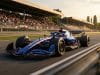 Pierre Gasly en pole à Monza : l’exploit historique du Français Une monoplace de Formule 1 bleue et rouge roule sur le circuit de Monza devant des tribunes bondées au coucher du soleil.