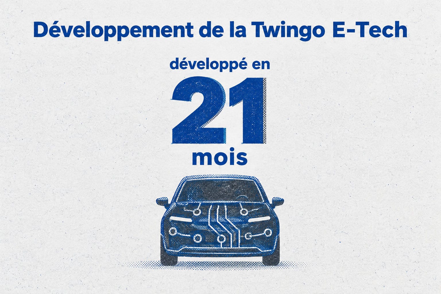 La Twingo E-Tech a été développée en 21 mois.